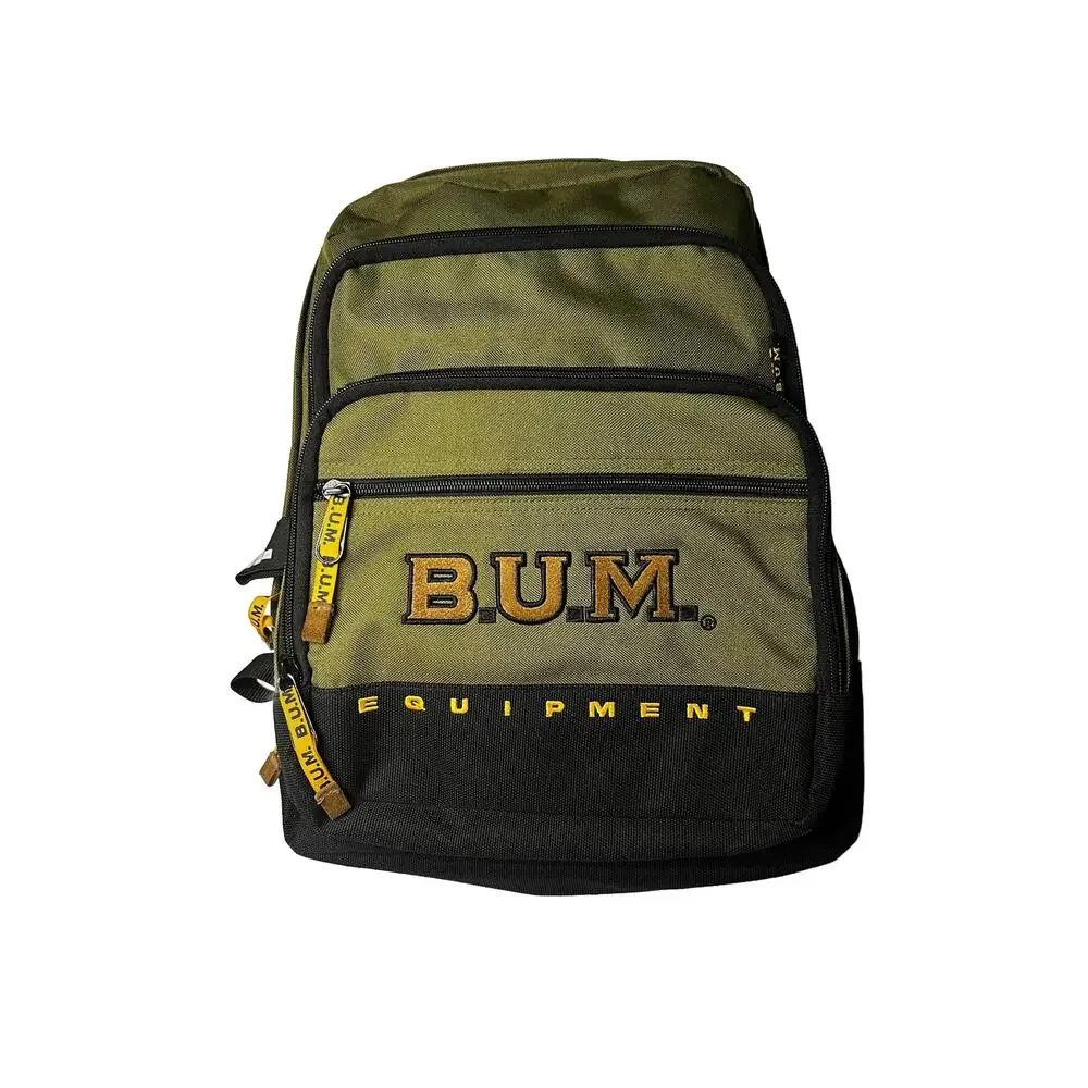 Vintage 1990's B.U.M Equipment Green/Black Backpack - Picture 5 of 5